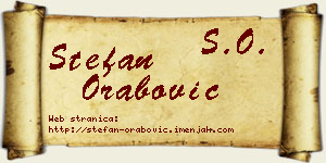 Stefan Orabović vizit kartica